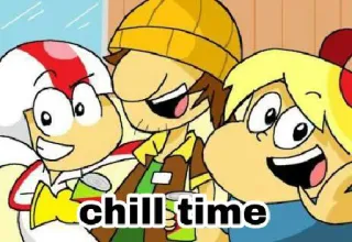 🍻 chill time чил, мультфильм, отдых, друзья, время telegram sticker