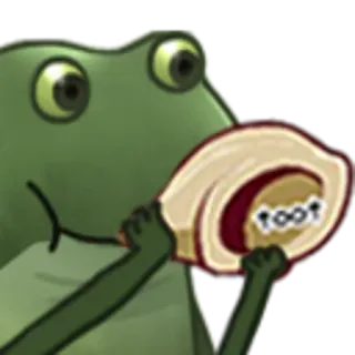 🐚 toot frog, funny, toot, animal telegram sticker