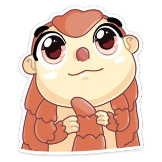 🥺 Мультфильм, Персонаж, Животное, Милый, Иллюстрация whatsapp sticker