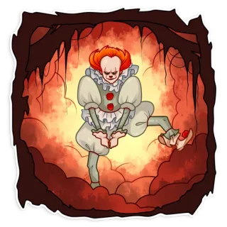 🕺 Pennywise It Kinh dị, Chú hề, Đáng sợ, Stephen King, It, Pennywise, Quái vật telegram sticker