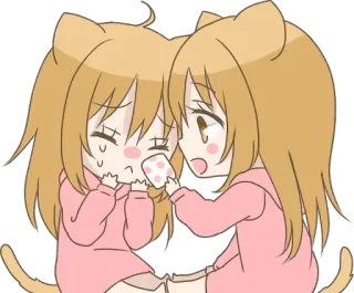 ❤️ Anime, Fofo, Gato, Kawaii, Amizade, Confortante telegram sticker