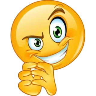 😬 emoji, smirk, scheming, plotting, devious whatsapp sticker