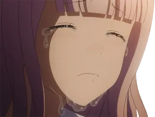 😭 Anime, Mädchen, weinen, traurig, Tränen, emotional telegram sticker