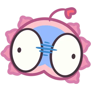 😳 만화, 꽃, 분홍색, 눈, 귀여운, 표정, 스티커 telegram sticker