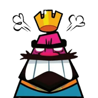 😡 Clash Royale, Король, Злой, Эмодзи, Видеоигра telegram sticker