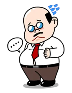 😒 homme, affaires, bureau, dessin animé, personnage telegram sticker