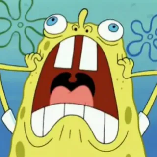 😱 SpongeBob SquarePants スポンジボブ, アニメ, ミーム, 面白い, 黄色, 四角, ニコロデオン telegram sticker