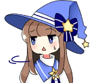 🙄 Anime, Garota, Mago, Bruxa, Kawaii, Fofo, Magia, Desenho animado telegram sticker