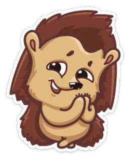 ☺️ hedgehog, cute, animal, cartoon, sticker telegram sticker