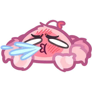 😱 키스, 윙크, 귀여운, 핑크, 만화, 캐릭터, 사랑, 감정 telegram sticker