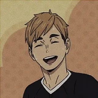 🍯 Anime, Haikyuu, uśmiechnięty, słodki, kreskówka telegram sticker
