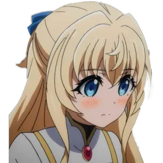 😣 anime, girl, blond hair, cute telegram sticker