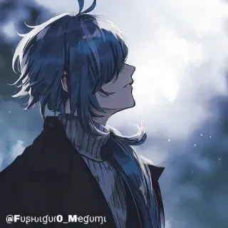 🔲 @Fushiguro_Megumi アニメ, 漫画, ポートレート, アート telegram sticker