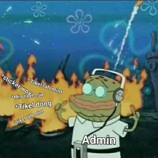 😂 *sticker WOVA min
*Tikel lah mint
*Tikel dong
tikel lah minh
Admin Kreskówka, Spongebob, Admin, Meme, Śmieszne telegram sticker