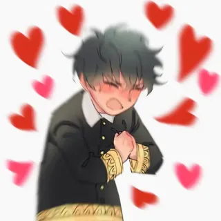 ❤️ Anya Forger Spy x Family anime, cartoon, fan art, cute, hearts, Spy x Family, Anya Forger telegram sticker