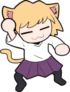 💯 Neco Arc anime, kot, taniec, mem telegram sticker