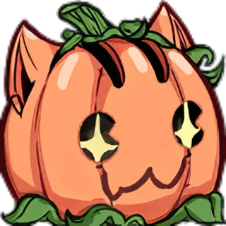 🎃 тыква, кошка, Хэллоуин, милый, осень, каваий telegram sticker