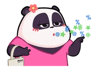 🐼 PANGE Panda, Dibujos animados, Sticker, Emoji whatsapp sticker
