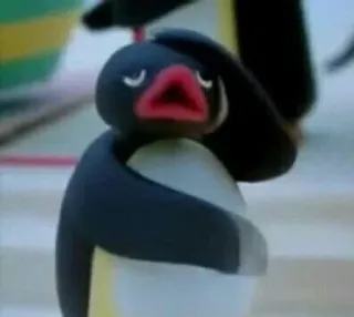 🤮 Pingu cartone animato, pinguino, Pingu, claymation whatsapp sticker