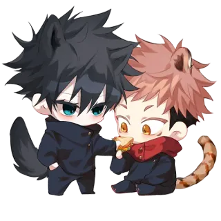 🐺 Chibi, Anime, Cartoon, Süß, Freunde, Kawaii whatsapp sticker