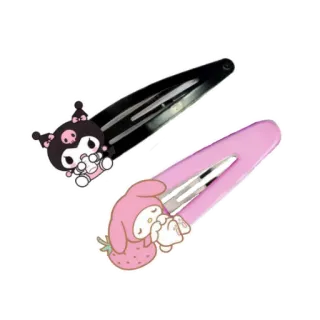🥺 Kuromi Kuromi, My Melody, Sanrio, pinces à cheveux, kawaii, mignon, accessoires telegram sticker