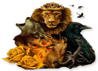 👨 leão, lobo, corvo, veado, lula, animais whatsapp sticker