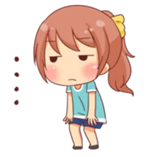 😑 アニメガール, 漫画, 眠い, 気分, 退屈, 無気力 telegram sticker