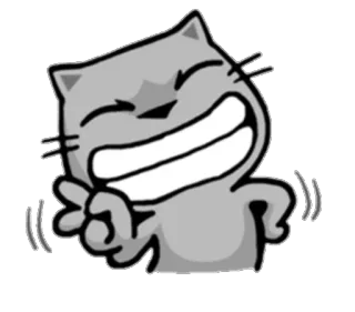 ✌ Katze, Cartoon, Tier, lachen, glücklich, fröhlich, heiter telegram sticker