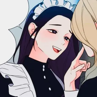 ☺️ Горничная, Аниме, Манга, Персонаж, Женщина, Улыбается telegram sticker