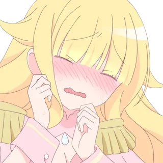 ☺️ anime, manga, blondynka, płacz, postać, kawaii, słodkie, dziewczyna telegram sticker