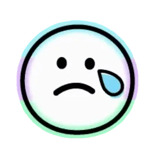 🤗 triste, pleurer, emoji, visage, larme, émotion whatsapp sticker