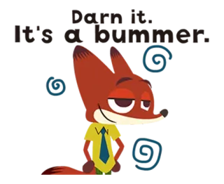 😠 Nick Wilde Zootopia лиса, мультфильм, животное, персонаж, зверополис whatsapp sticker