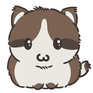 🐱 raccoon, cute, cartoon, animal, sticker telegram sticker