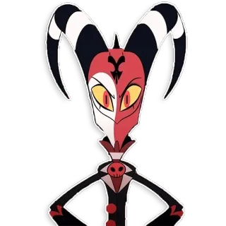 🙃 Blitzø Helluva Boss 악마, 꼬마 악마, 지옥, 뿔, 만화 telegram sticker