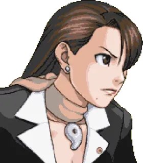 😠 Lana Skye Ace Attorney anime, character, woman, Lana Skye, Ace Attorney telegram sticker