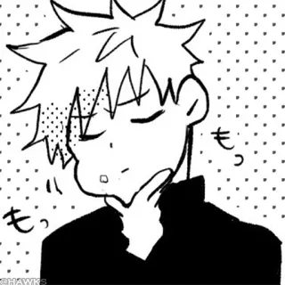 🤔 もっ Anime, Manga, Réflexion, Expression, Dessin animé, Japonais, Art telegram sticker
