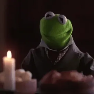 🕯 Kermit 科米蛙, 布偶, 木偶, 绿色, 青蛙, 晚餐 whatsapp sticker