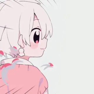 🍄 Аниме, Девушка, Розовый, Милый, Мультфильм, Иллюстрация telegram sticker