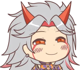😏 Arataki Itto Genshin Impact Anime, Genshin Impact, Arataki Itto, Juego, Pegatina, Lindo telegram sticker