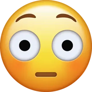 😳 emoji, shocked, surprised, face, expression whatsapp sticker