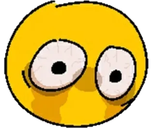 😶 emoji, sticker, cartoon, funny, expression, eyes telegram sticker