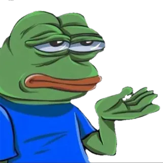 😐 Pepe the Frog Pepe o Sapo, sapo, meme, meme da internet, perplexo, confuso whatsapp sticker