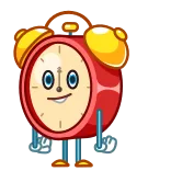 🥰 alarm clock, cartoon, clock, time, cute, kawaii telegram sticker