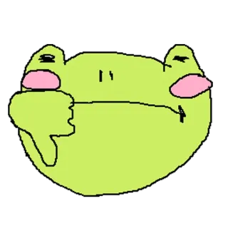 👎 กบ, ไม่ถูกใจ, ดิสไลค์, รีแอค, มีม telegram sticker