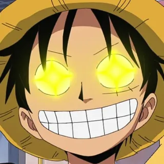 ✨ Monkey D. Luffy One Piece Anime, Mangá, One Piece, Luffy, Chapéu de Palha, Desenho animado telegram sticker