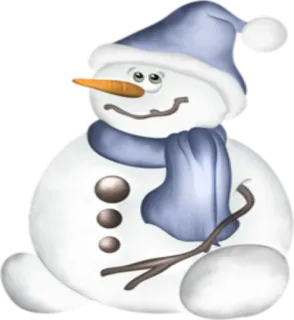 🙄 muñeco de nieve, invierno, nieve, zanahoria, sombrero, bufanda, navidad, vacaciones telegram sticker