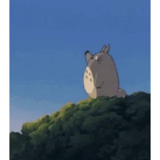 ✋ Totoro My Neighbor Totoro totoro, anime, película, ghibli, lindo, bosque, naturaleza whatsapp sticker
