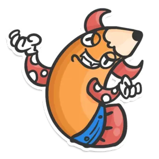 😈 Cartone animato, Matita, Personaggio, Arancione, Stupido whatsapp sticker