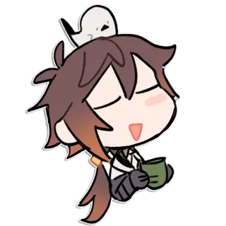 ☺️ Zhongli Genshin Impact Anime, Chibi, Genshin Impact, Zhongli, Fofo, Gaming whatsapp sticker