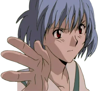 👊 Rei Ayanami Neon Genesis Evangelion anime, character, girl, rei ayanami, evangelion, hand, japanese, cartoon telegram sticker
